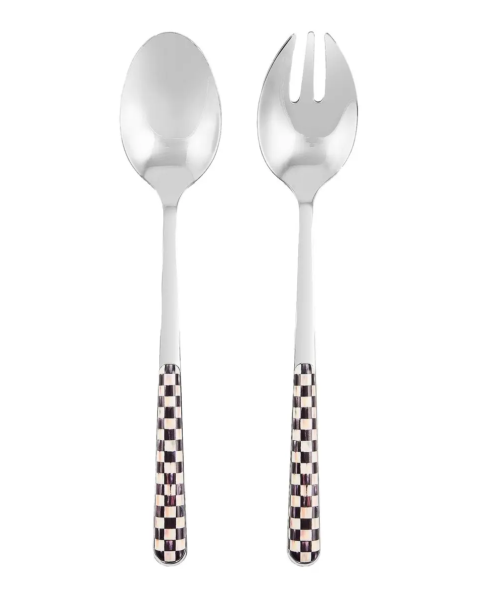 MacKenzie-Childs Courtly Check Bistro 2-Piece Salad Serving Set | Thumbnail 3