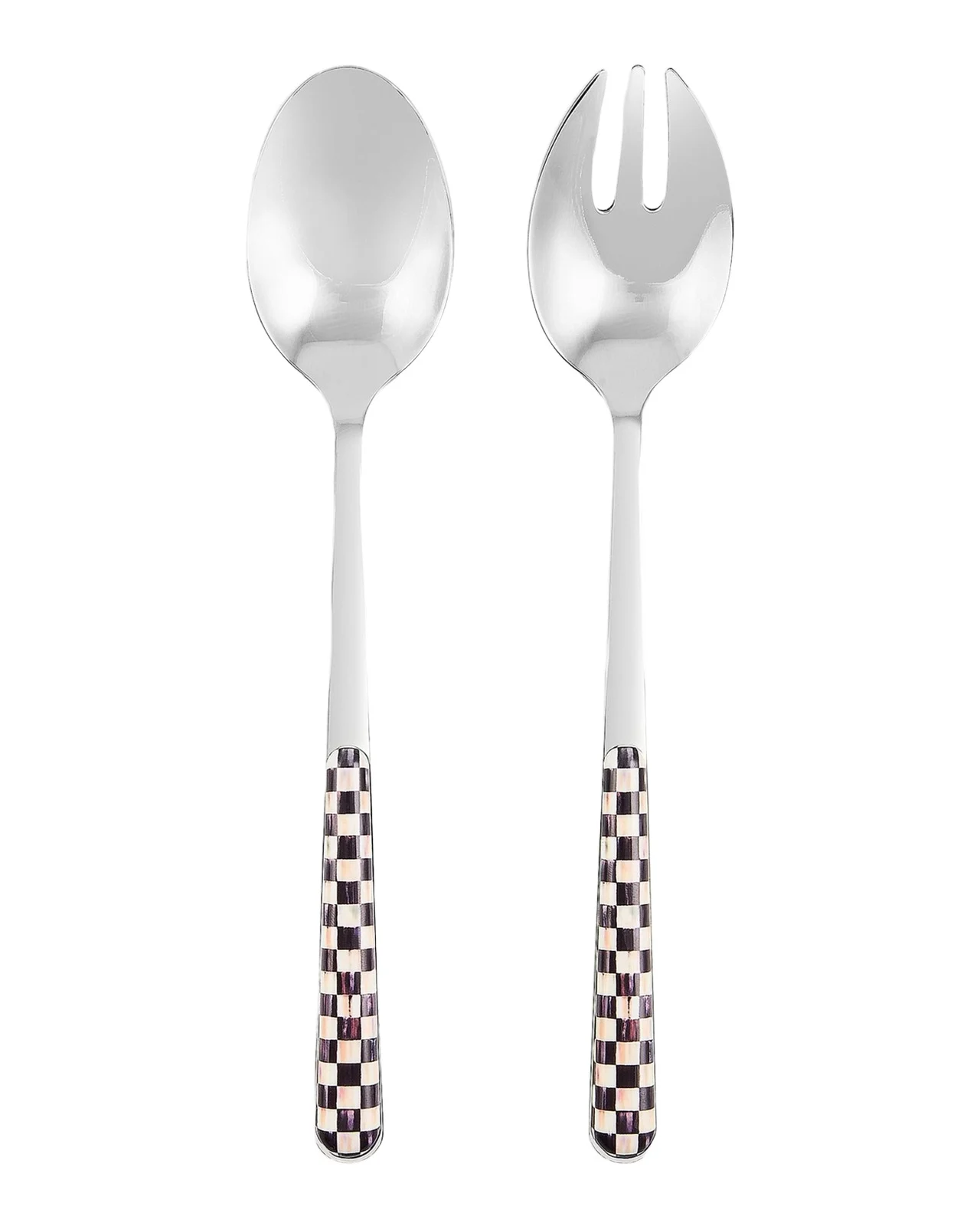 MacKenzie-Childs Courtly Check Bistro 2-Piece Salad Serving Set