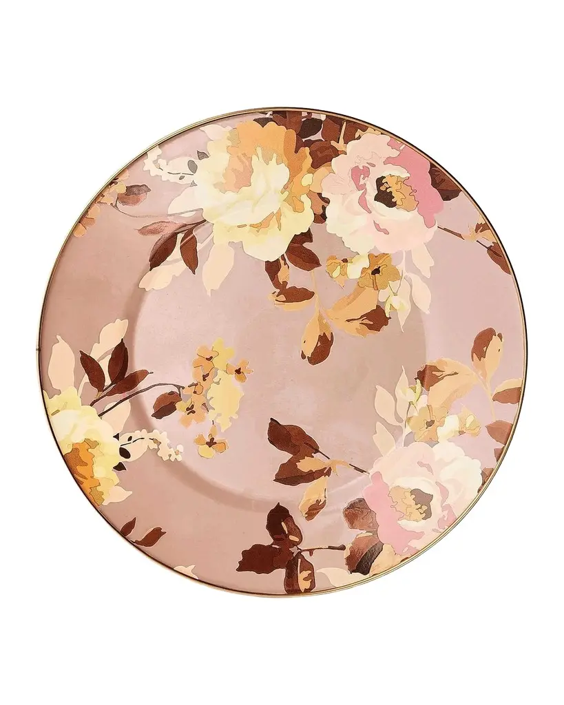 MacKenzie-Childs Wild Rose Mauve Dinner Plate