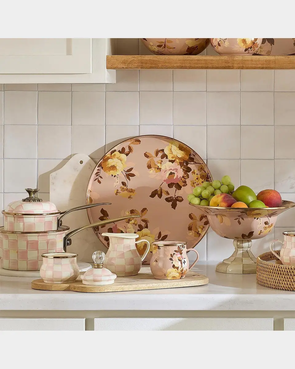 MacKenzie-Childs Wild Rose Mauve Round Tray | Thumbnail 2 MacKenzie-Childs Wild Rose Mauve Round Tray | Thumbnail 2
