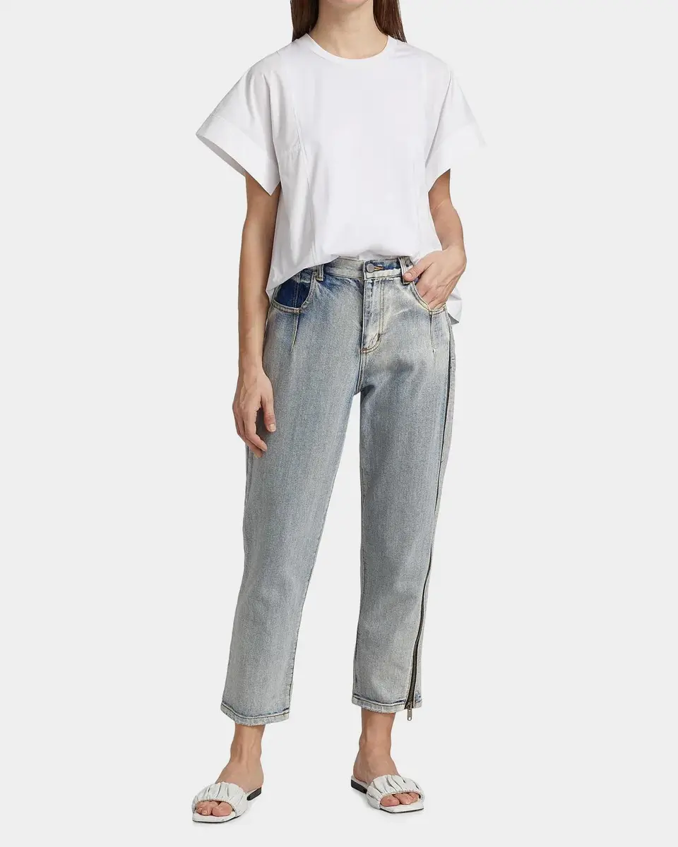 3.1 Phillip Lim Straight-Leg Cropped Jeans with Side Zipper Detail | Thumbnail 2 3.1 Phillip Lim Straight-Leg Cropped Jeans with Side Zipper Detail | Thumbnail 2