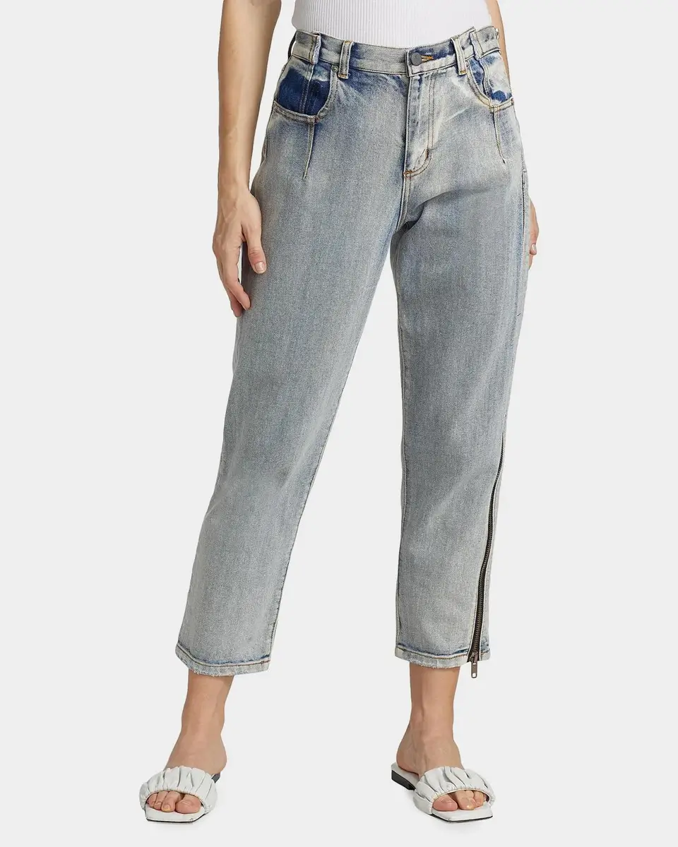 3.1 Phillip Lim Straight-Leg Cropped Jeans with Side Zipper Detail | Thumbnail 4 3.1 Phillip Lim Straight-Leg Cropped Jeans with Side Zipper Detail | Thumbnail 4