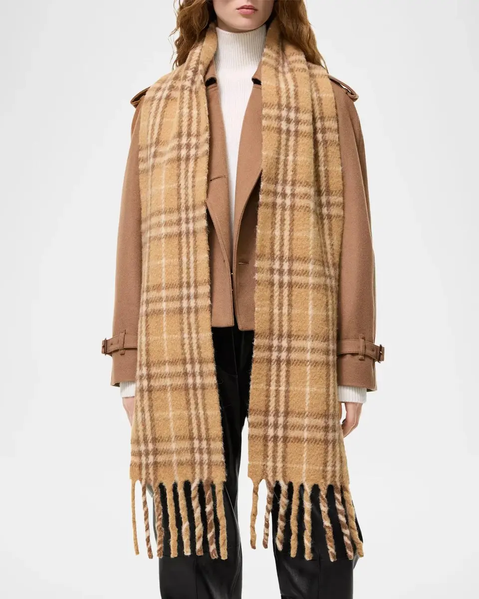 Burberry Narrow Check Alpaca Wool-Blend Scarf | Thumbnail 3 Burberry Narrow Check Alpaca Wool-Blend Scarf | Thumbnail 3