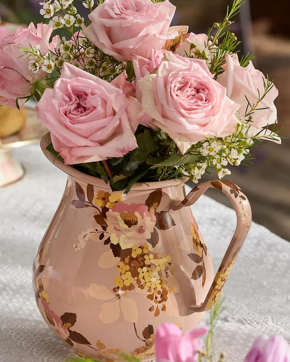 MacKenzie-Childs Wild Rose Mauve Pitcher | Thumbnail 3 MacKenzie-Childs Wild Rose Mauve Pitcher | Thumbnail 3