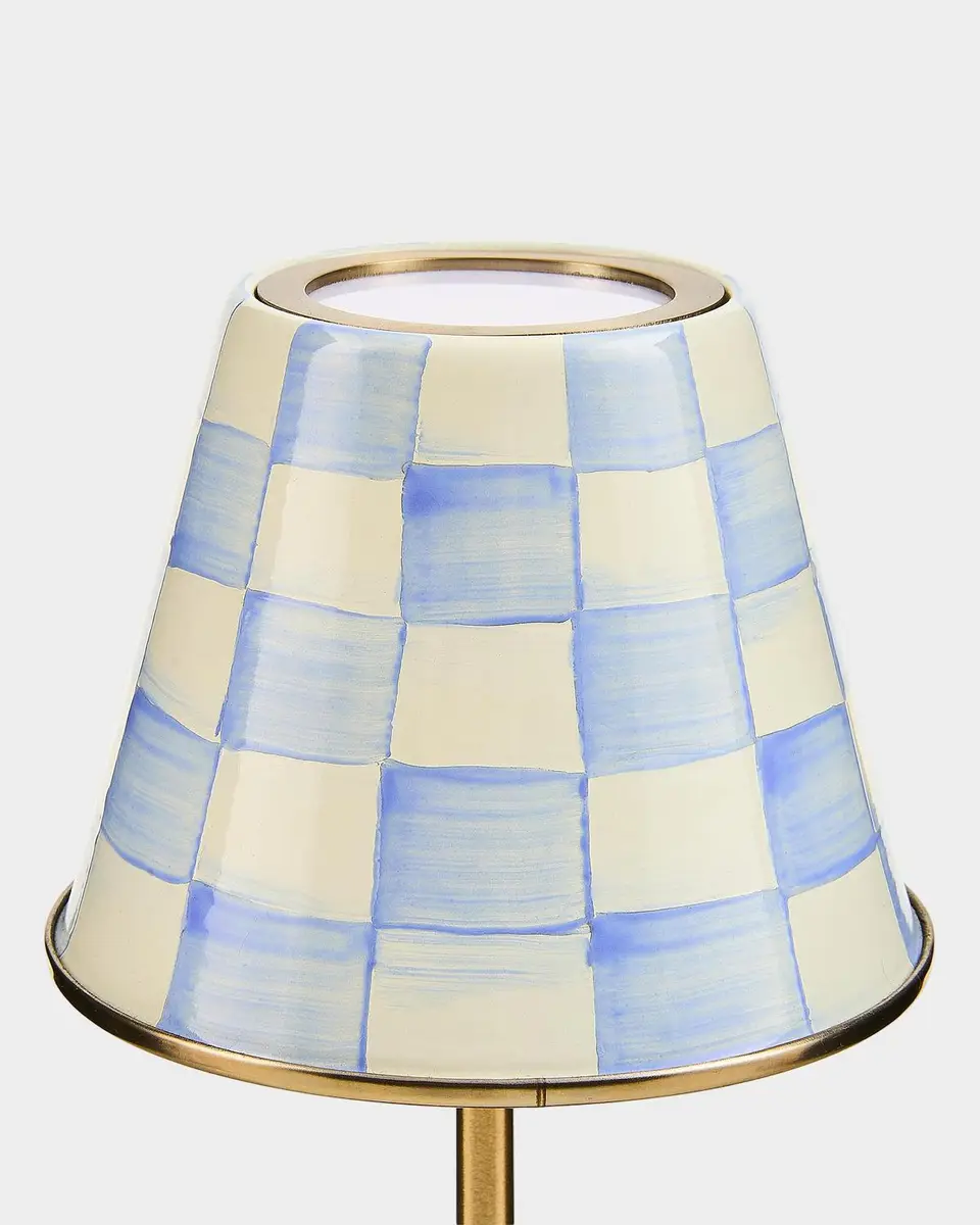 MacKenzie-Childs Sky Check Rechargeable Cafe Table Lamp | Thumbnail 3