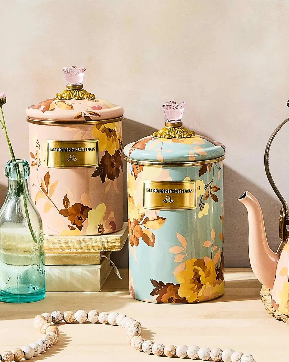MacKenzie-Childs Wild Rose Slate Large Canister | Thumbnail 2 MacKenzie-Childs Wild Rose Slate Large Canister | Thumbnail 2