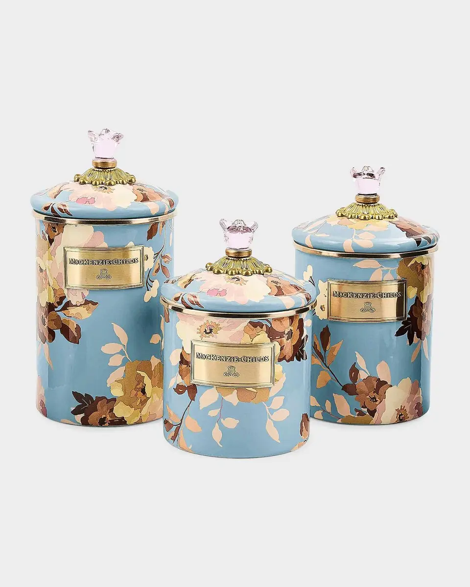 MacKenzie-Childs Wild Rose Slate Small Canister | Thumbnail 2 MacKenzie-Childs Wild Rose Slate Small Canister | Thumbnail 2