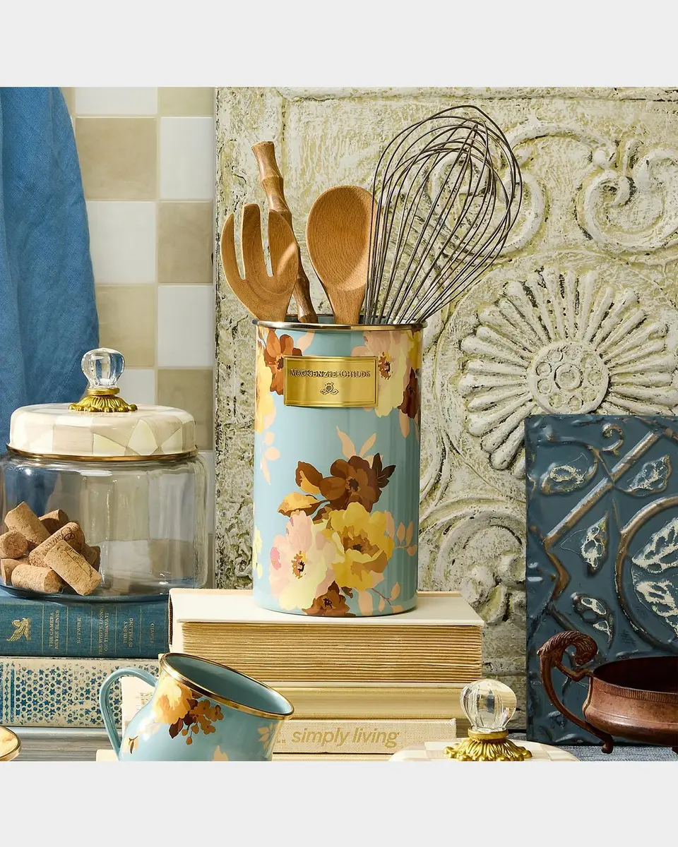 MacKenzie-Childs Wild Rose Slate Utensil Holder | Thumbnail 2 MacKenzie-Childs Wild Rose Slate Utensil Holder | Thumbnail 2