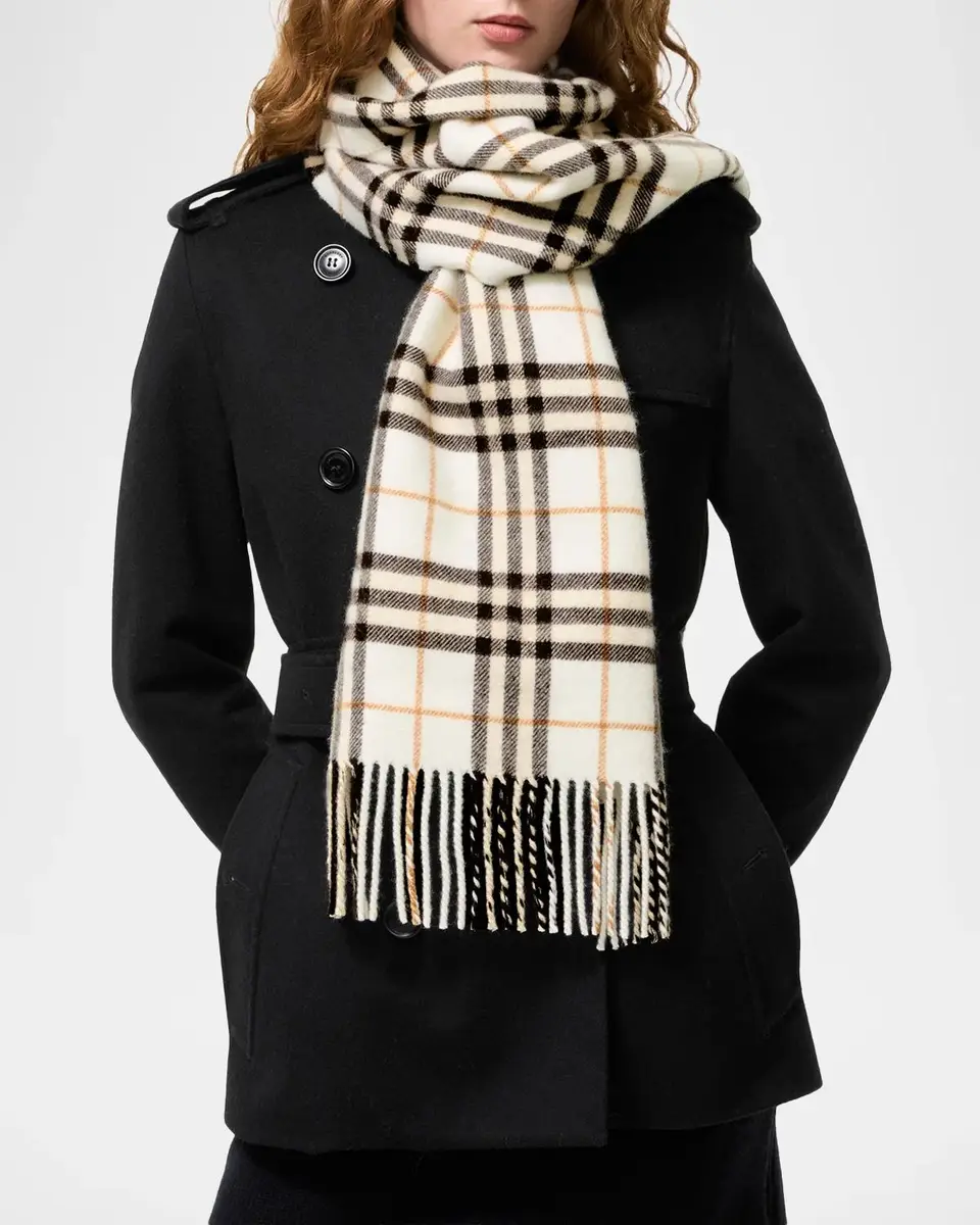 Burberry Sparkle Check Cashmere Scarf | Thumbnail 2 Burberry Sparkle Check Cashmere Scarf | Thumbnail 2