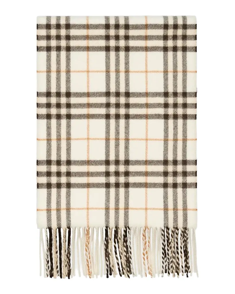 Burberry Sparkle Check Cashmere Scarf | Image 1 Burberry Sparkle Check Cashmere Scarf | Image 1