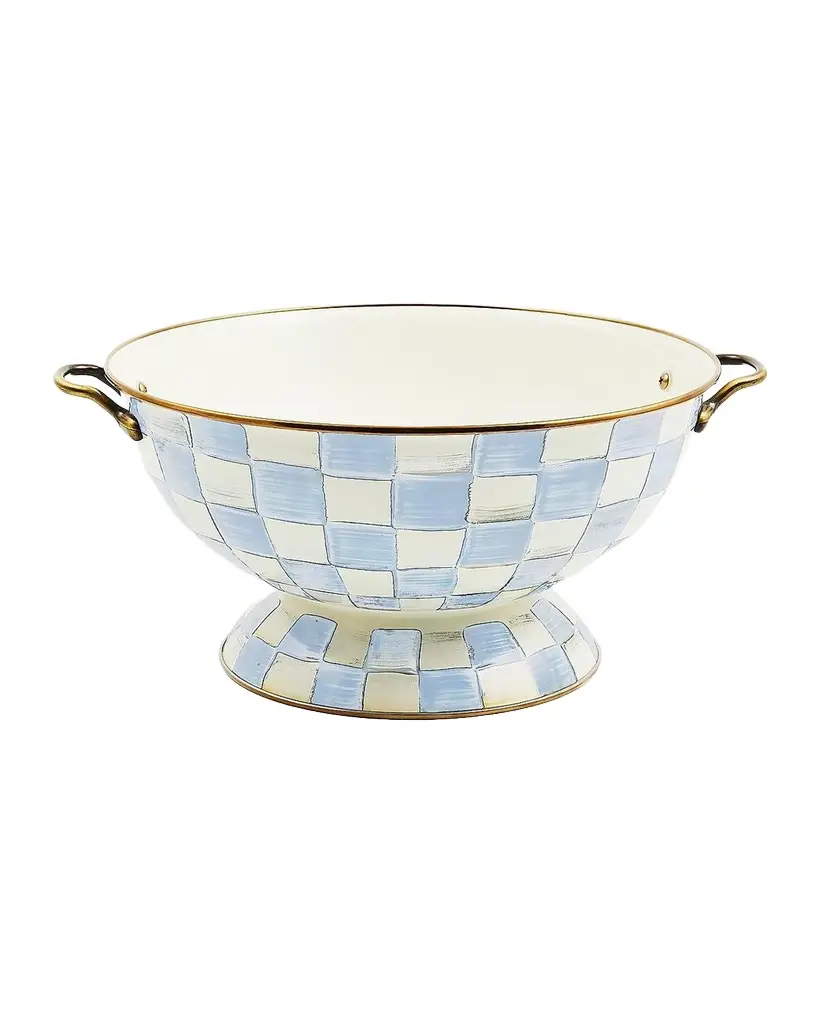 MacKenzie-Childs Sky Check Extra Large Everything Bowl