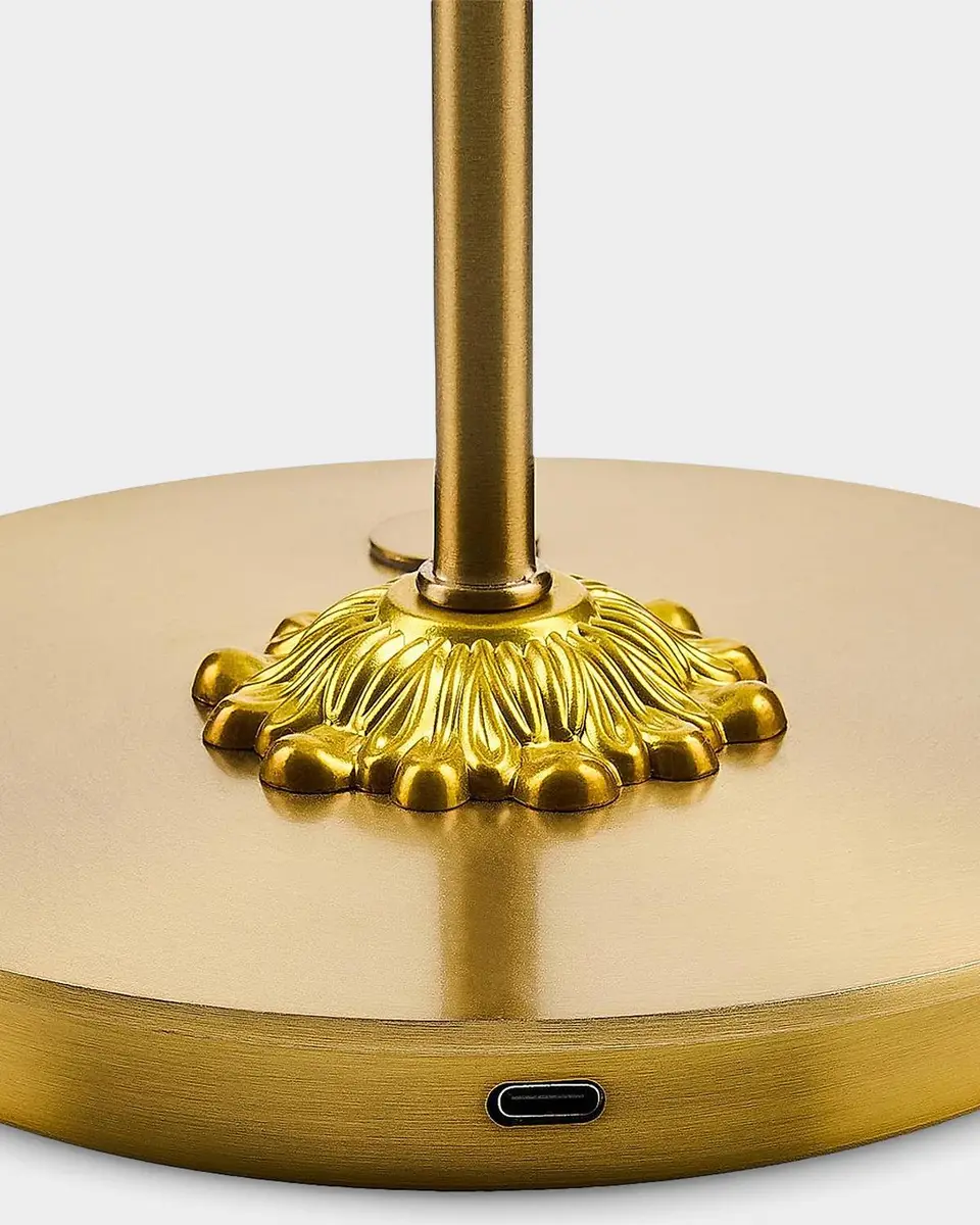 MacKenzie-Childs Sky Check Rechargeable Dome Table Lamp | Thumbnail 2