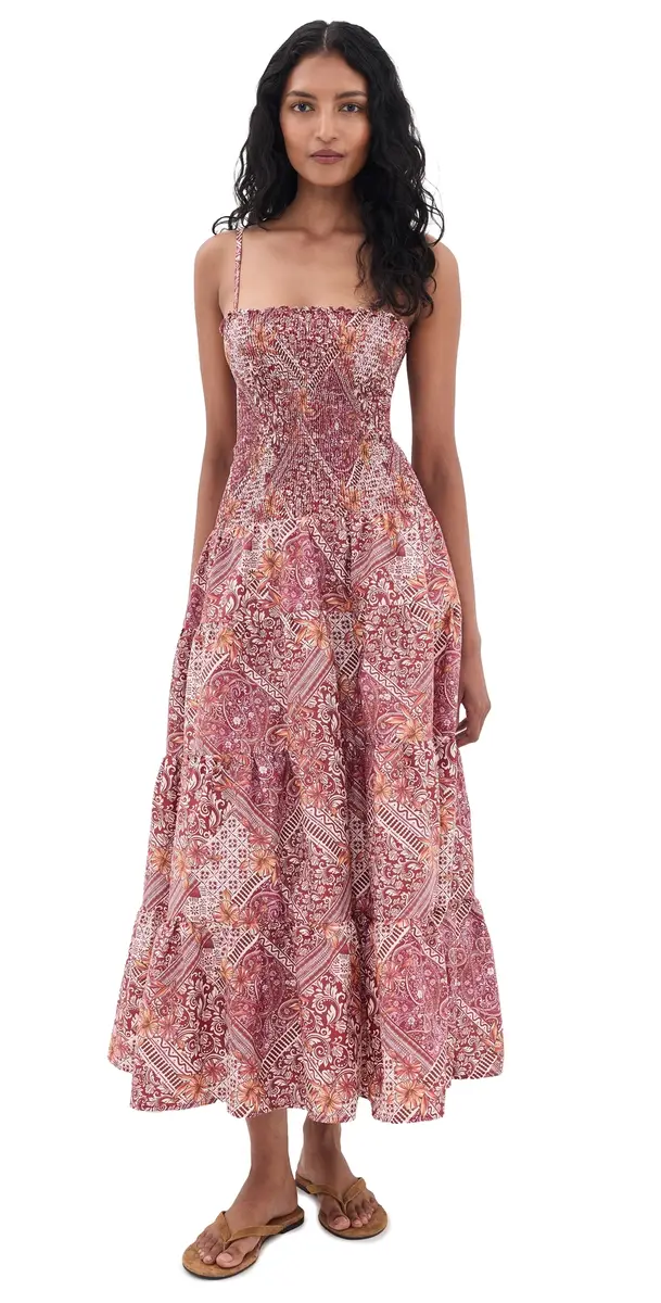 Peixoto Clementine Maxi Dress Burgundy Blush | Image 1 Peixoto Clementine Maxi Dress Burgundy Blush | Image 1