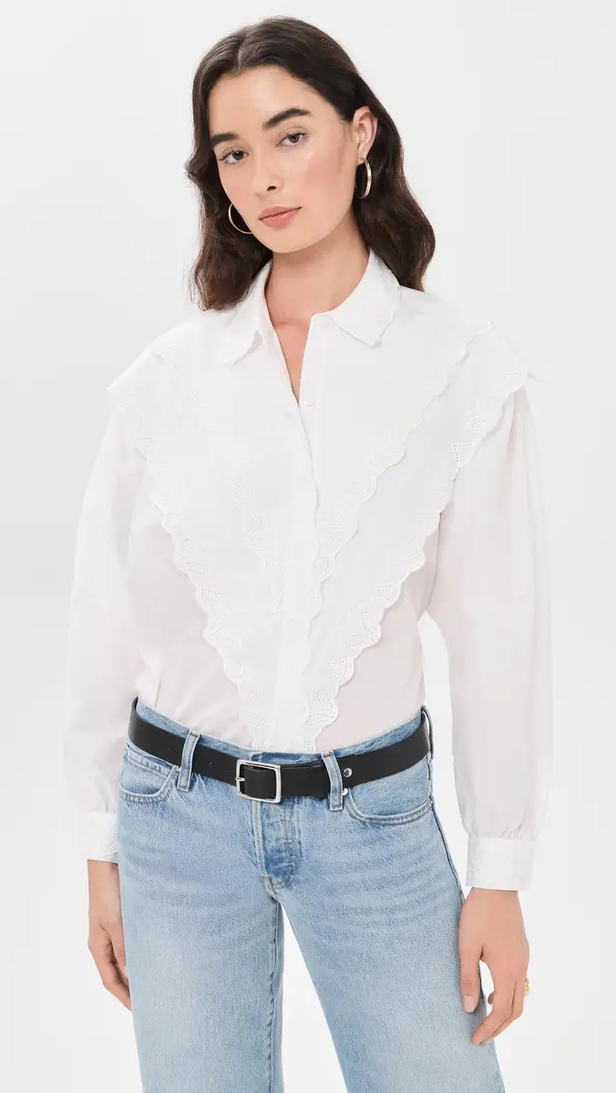 Frame The Poplin Equestrian Button Down Shirt | Thumbnail 2 Frame The Poplin Equestrian Button Down Shirt | Thumbnail 2