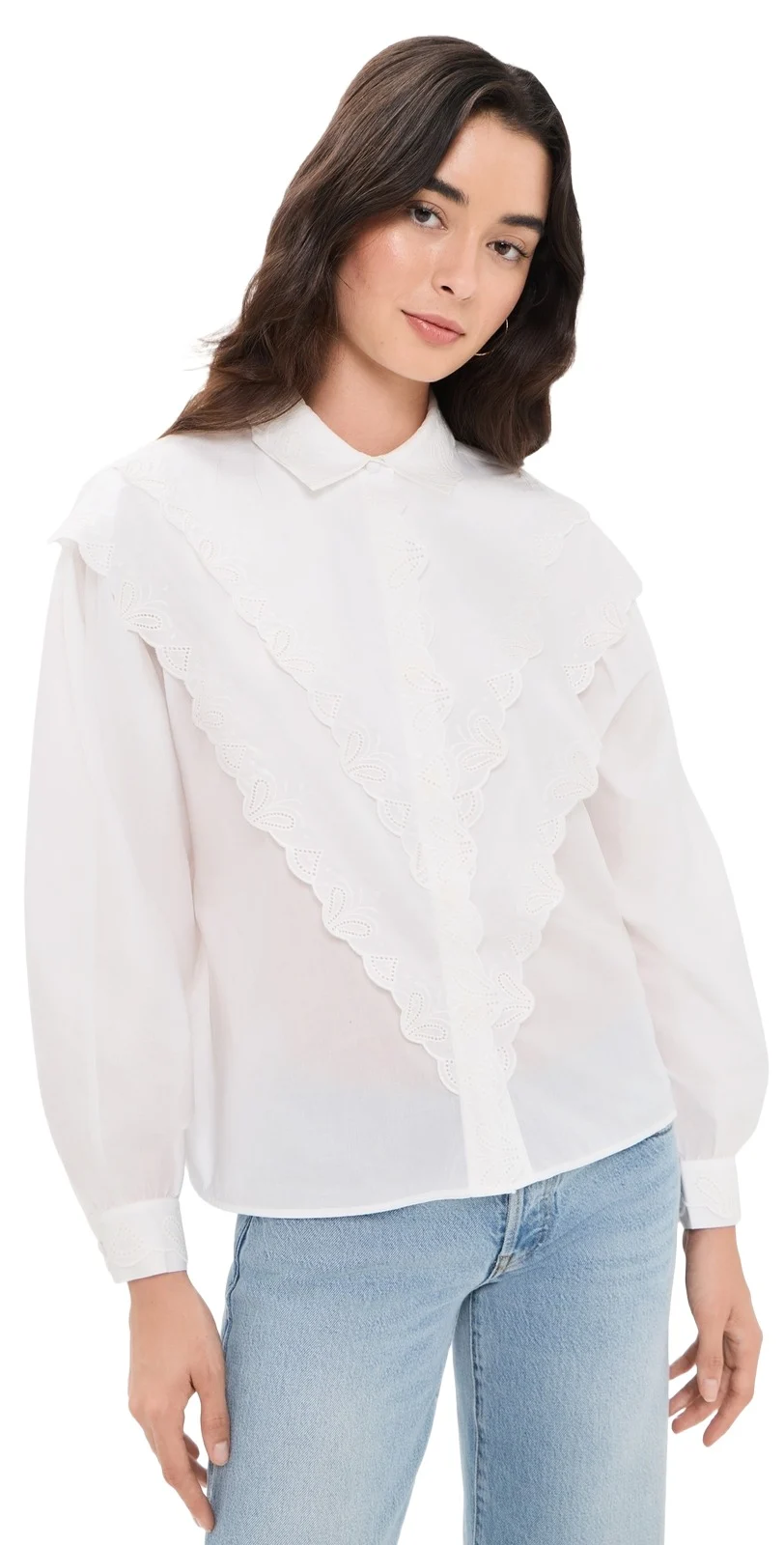 Frame The Poplin Equestrian Button Down Shirt