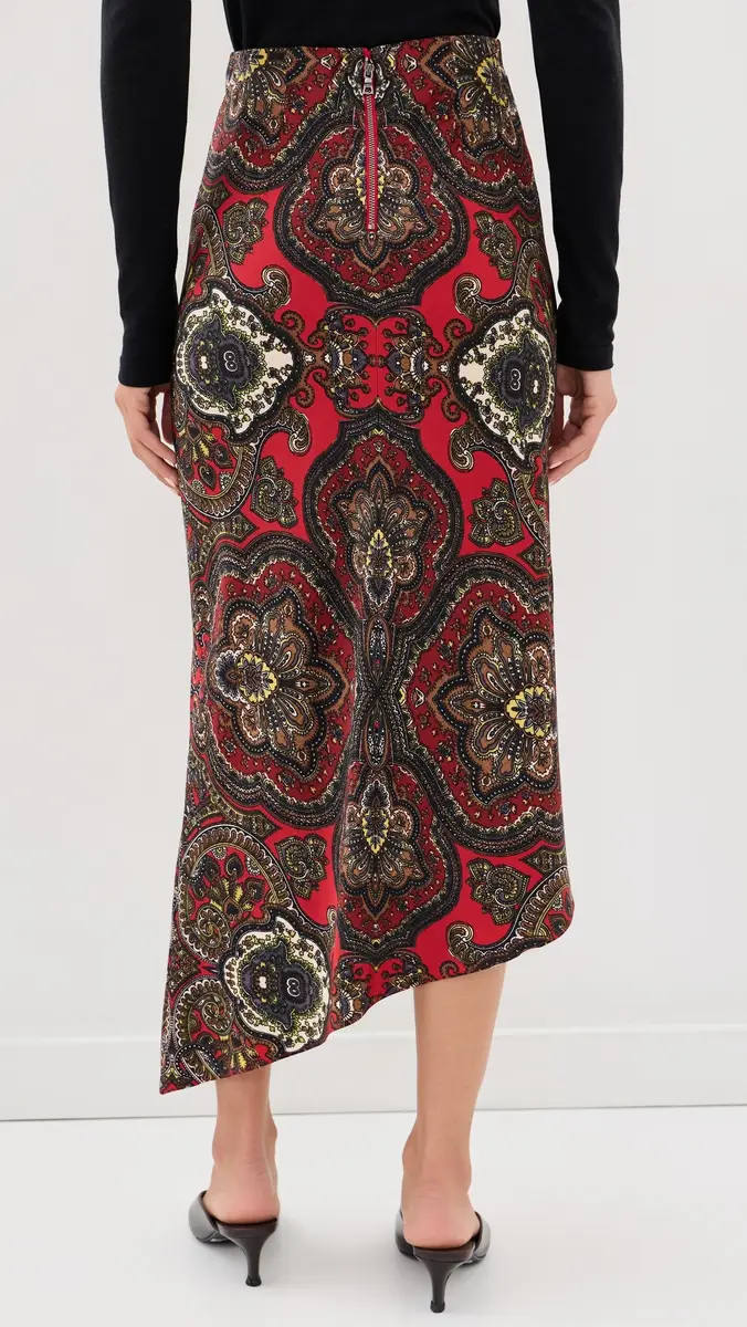 Alice + Olivia Maeve Asymmetric Slip Skirt | Thumbnail 3