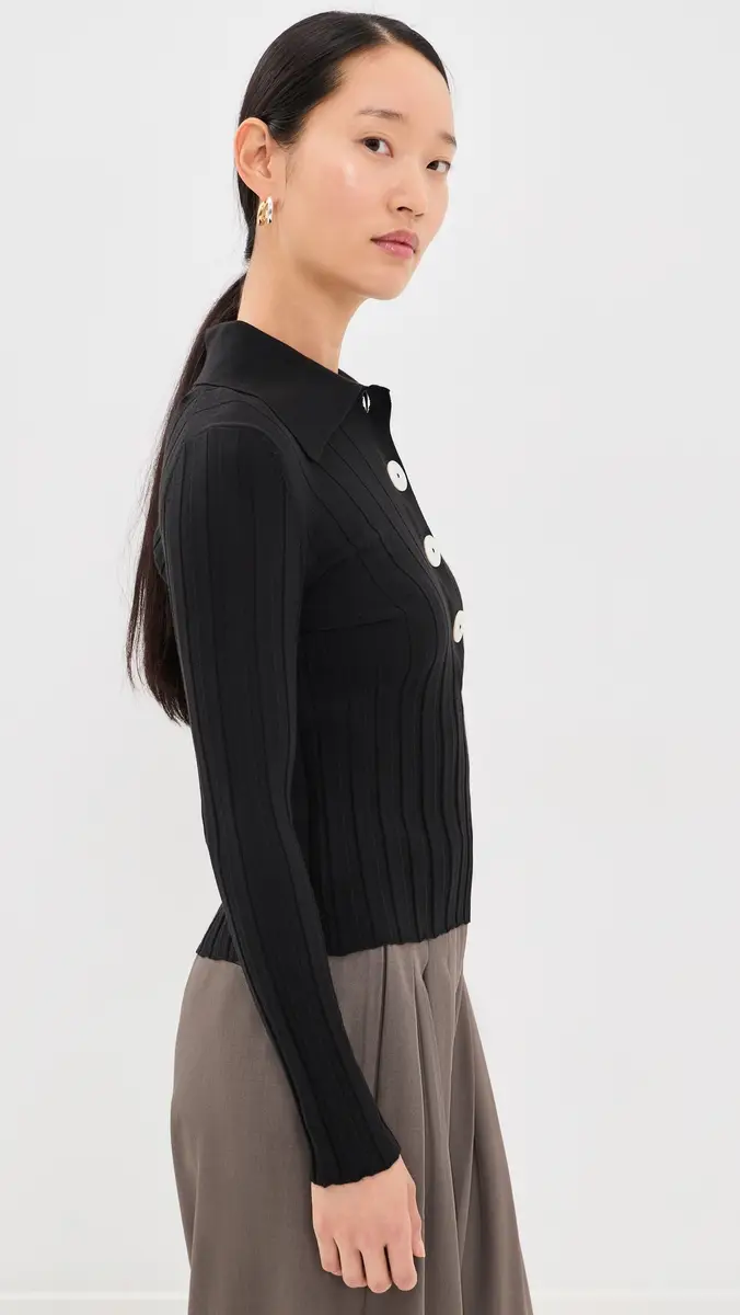Nackiyé Sugarman Long Sleeve Polo Wool Top | Thumbnail 4 Nackiyé Sugarman Long Sleeve Polo Wool Top | Thumbnail 4