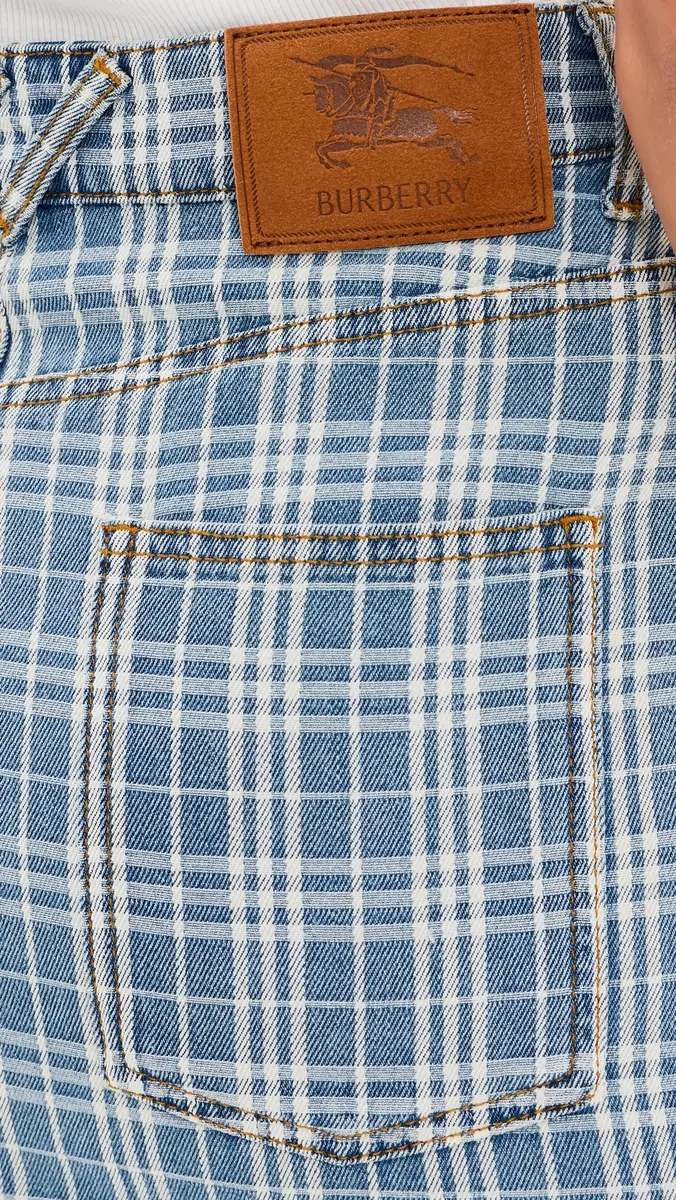 Burberry Norcross Denim Checkard Skirt | Thumbnail 6 Burberry Norcross Denim Checkard Skirt | Thumbnail 6