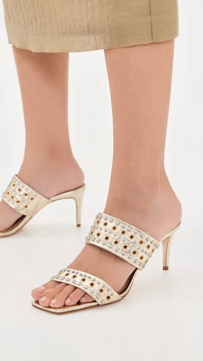 Cinq à Sept Sutton Mixed Hardware Metallic Sandals | Thumbnail 3 Cinq à Sept Sutton Mixed Hardware Metallic Sandals | Thumbnail 3