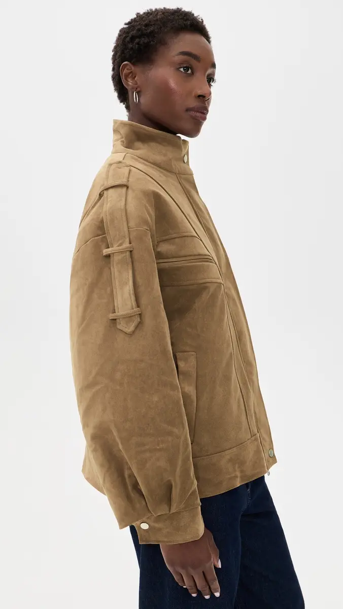 Source Unknown Tova Faux Suede Bomber Jacket | Thumbnail 4