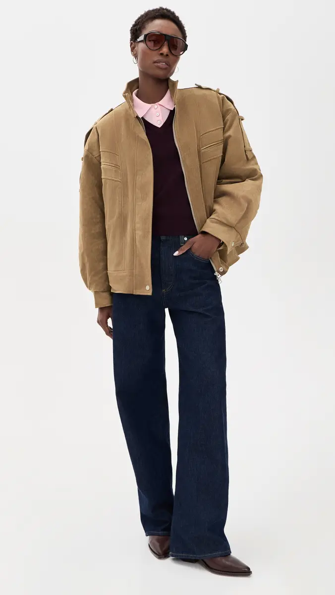Source Unknown Tova Faux Suede Bomber Jacket | Thumbnail 5