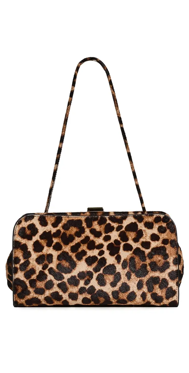Loeffler Randall Zella Covered Frame Clutch Brushed Leopard One Size | Image 1 Loeffler Randall Zella Covered Frame Clutch Brushed Leopard One Size | Image 1