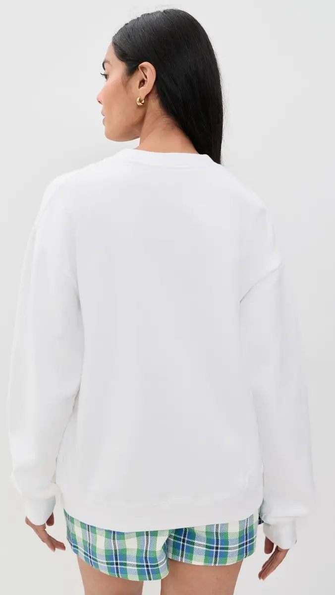Sporty & Rich Jadore Flocked Crewneck Sweatshirt | Thumbnail 3 Sporty & Rich Jadore Flocked Crewneck Sweatshirt | Thumbnail 3