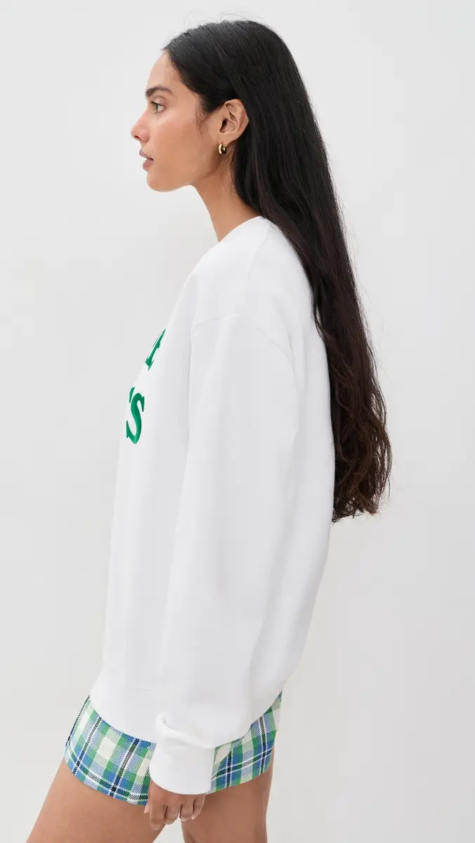 Sporty & Rich Jadore Flocked Crewneck Sweatshirt | Thumbnail 4 Sporty & Rich Jadore Flocked Crewneck Sweatshirt | Thumbnail 4