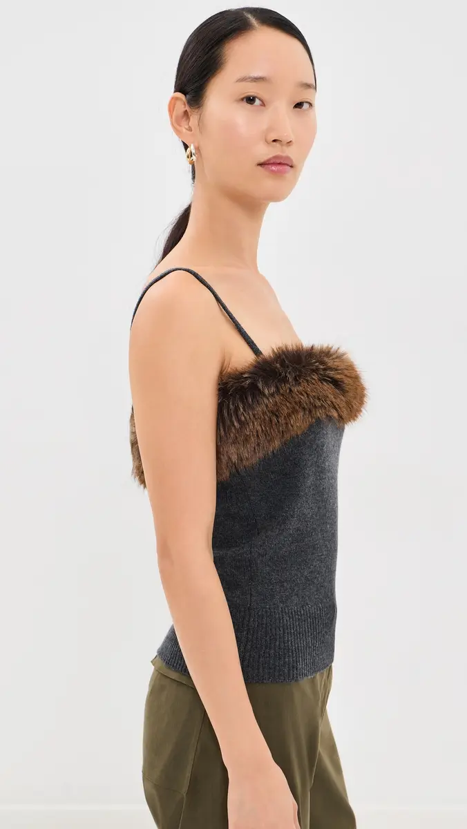 Marc Jacobs Faux Fur Lined Tank Top | Thumbnail 4 Marc Jacobs Faux Fur Lined Tank Top | Thumbnail 4