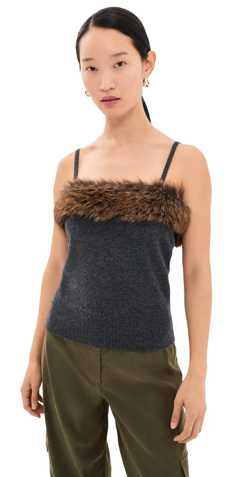 Marc Jacobs Faux Fur Lined Tank Top