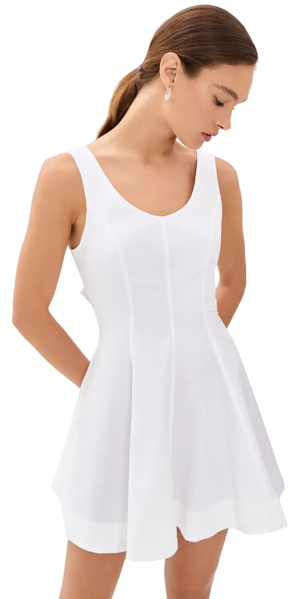 Brandon Maxwell The Poppy Mini Dress White | Image 1 Brandon Maxwell The Poppy Mini Dress White | Image 1