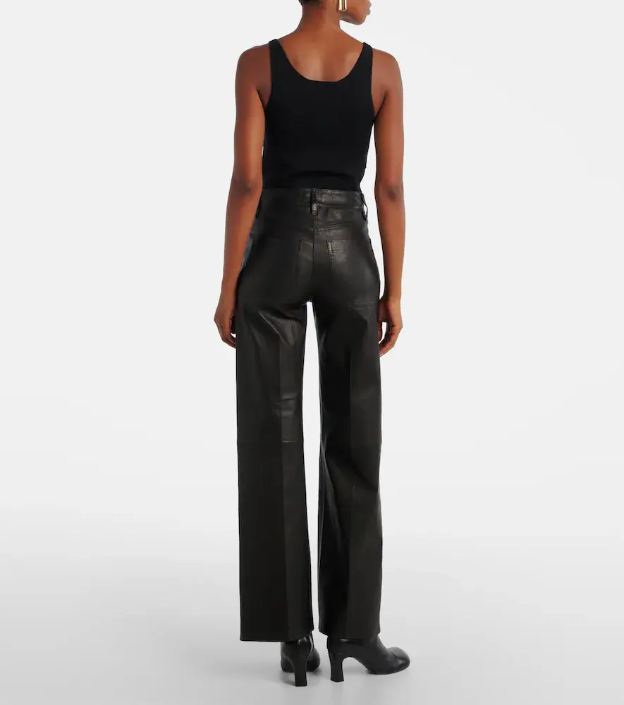 Frame Le Slim Palazzo high-rise leather pants | Thumbnail 5 Frame Le Slim Palazzo high-rise leather pants | Thumbnail 5