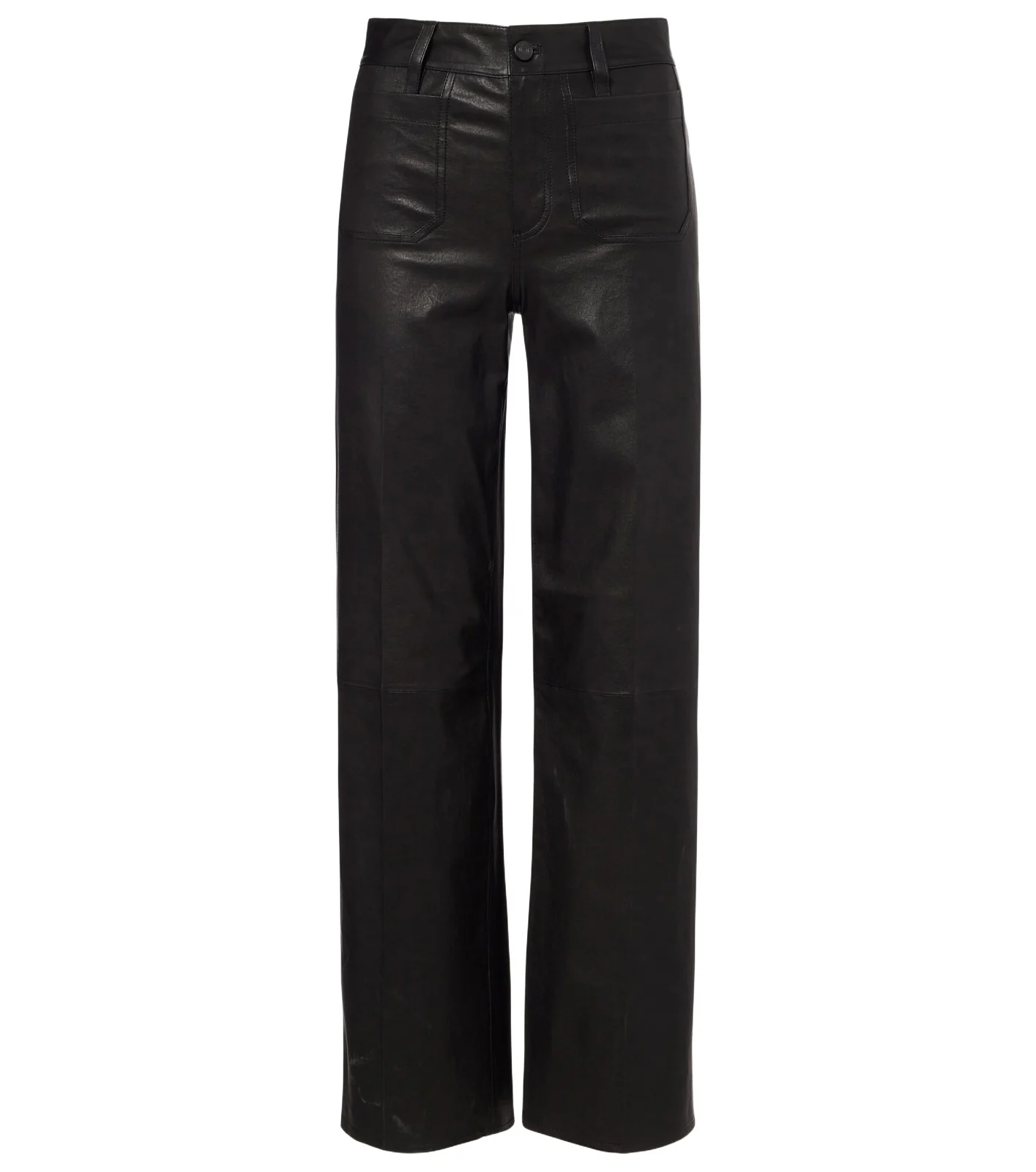 Frame Le Slim Palazzo high-rise leather pants