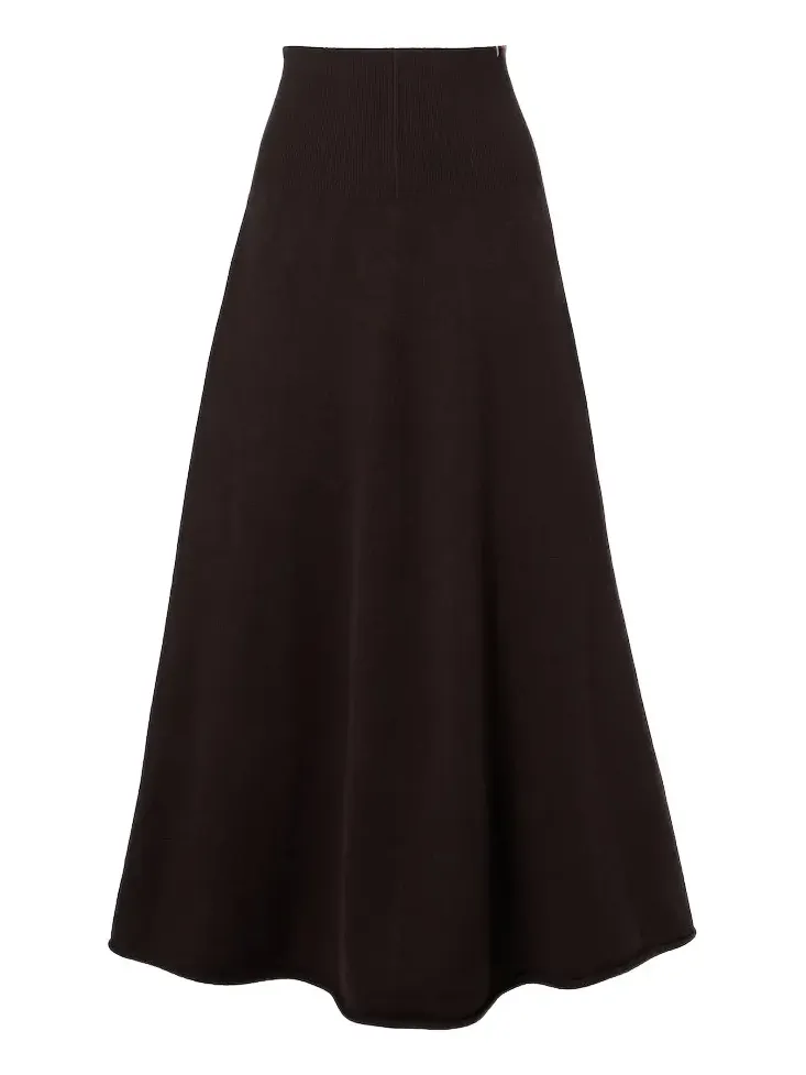N°388 Ease cashmere-blend maxi skirt