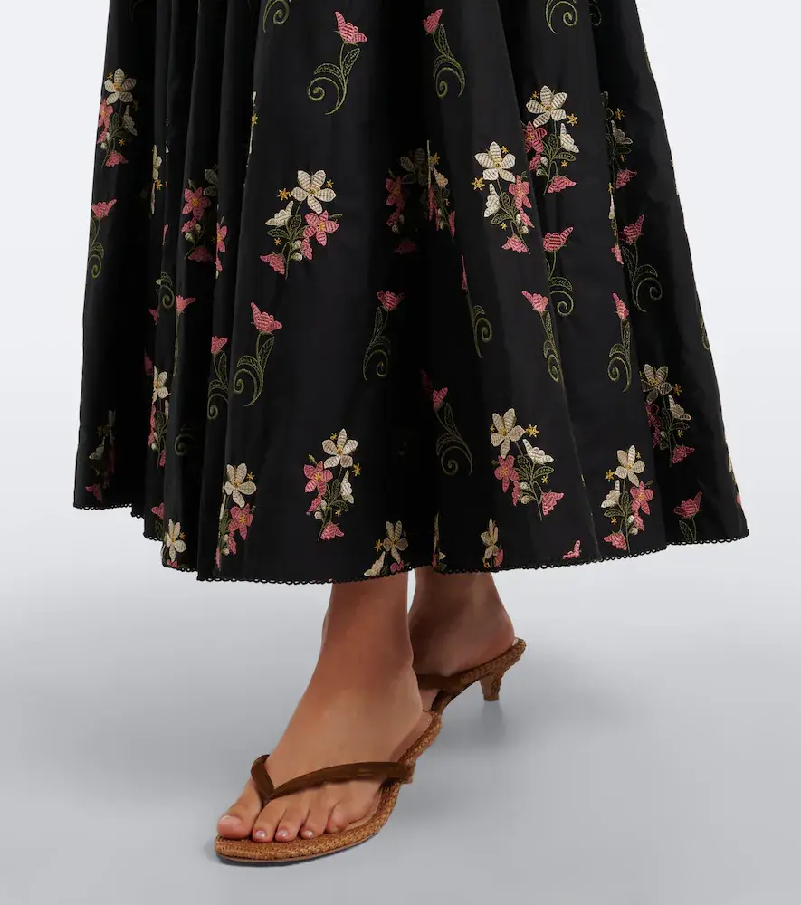 Agua by Agua Bendita Nacar embroidered cotton poplin maxi skirt | Thumbnail 3 Agua by Agua Bendita Nacar embroidered cotton poplin maxi skirt | Thumbnail 3