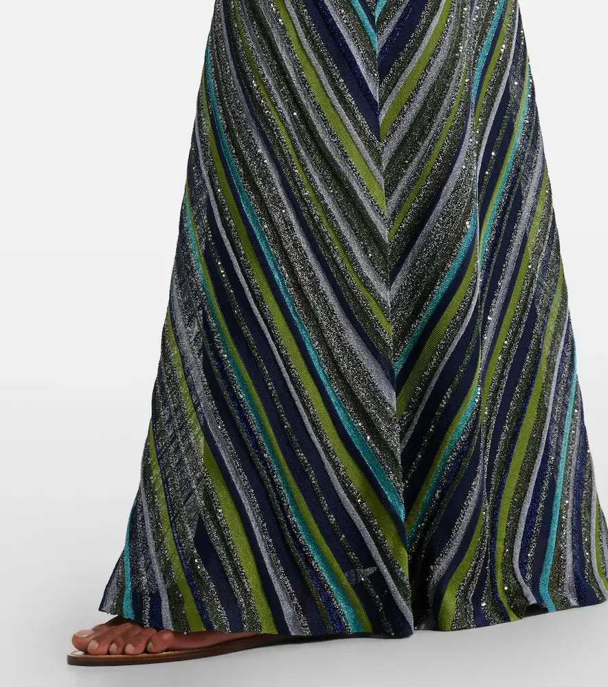 Missoni Sequined one-shoulder lamé maxi dress | Thumbnail 4