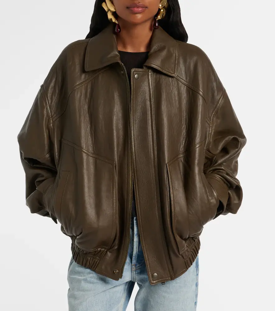 Saint Laurent Leather bomber jacket | Thumbnail 4 Saint Laurent Leather bomber jacket | Thumbnail 4