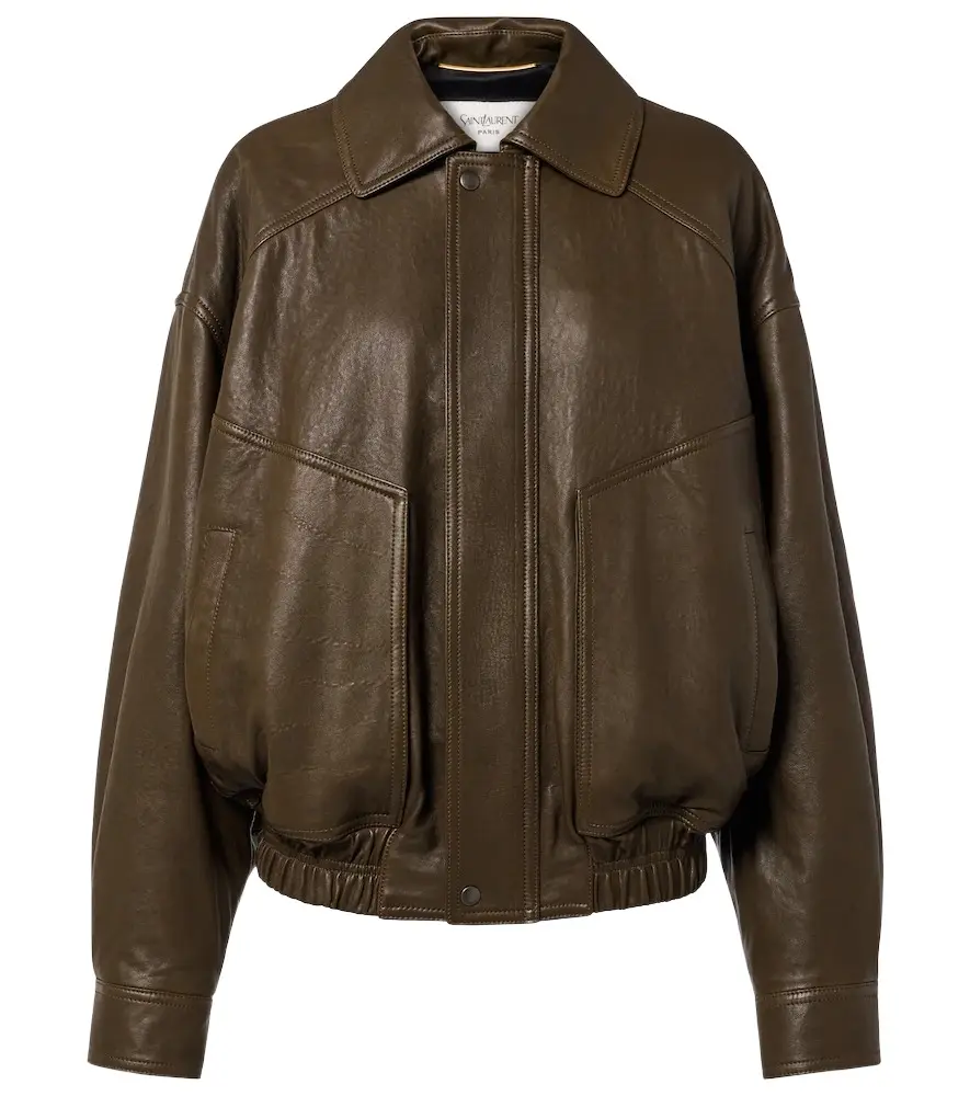 Saint Laurent Leather bomber jacket | Image 1 Saint Laurent Leather bomber jacket | Image 1