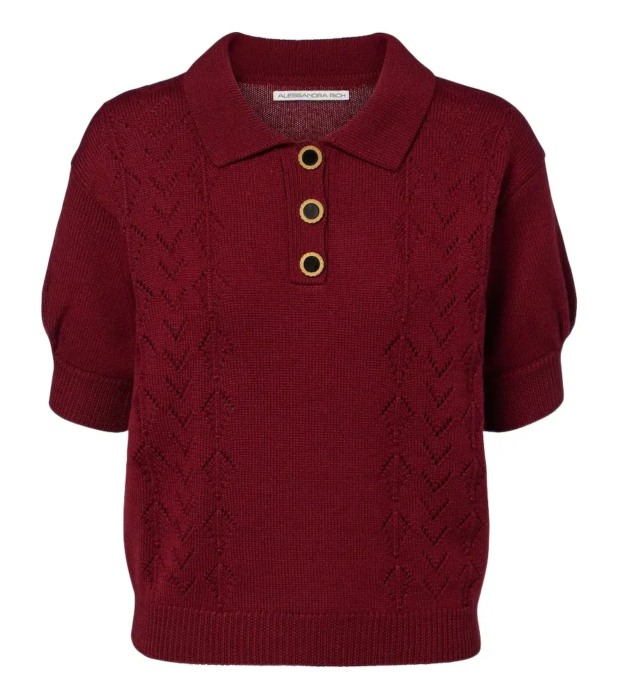 Alessandra Rich Virgin wool polo sweater | Image 1 Alessandra Rich Virgin wool polo sweater | Image 1