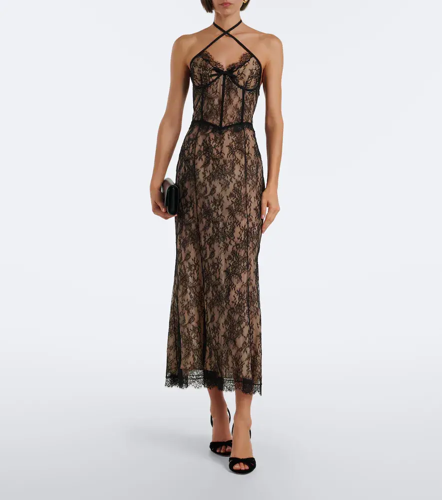 Alessandra Rich Lace bustier dress | Thumbnail 4 Alessandra Rich Lace bustier dress | Thumbnail 4