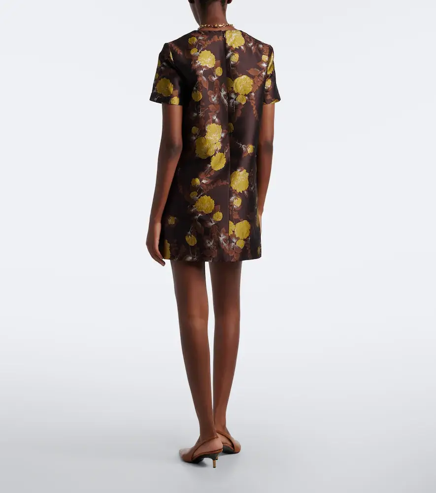 La DoubleJ Devon floral jacquard minidress | Thumbnail 4