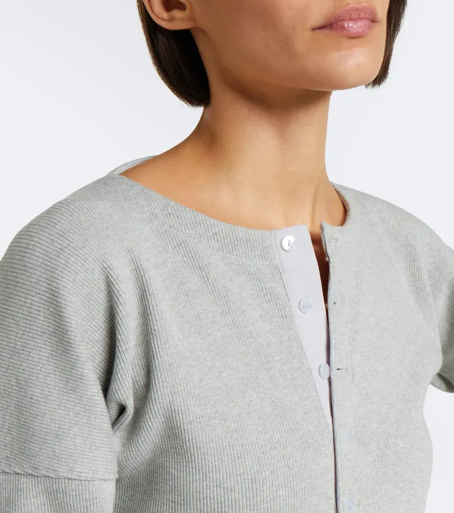 Victoria Beckham Hazel ribbed-knit cotton top | Thumbnail 2