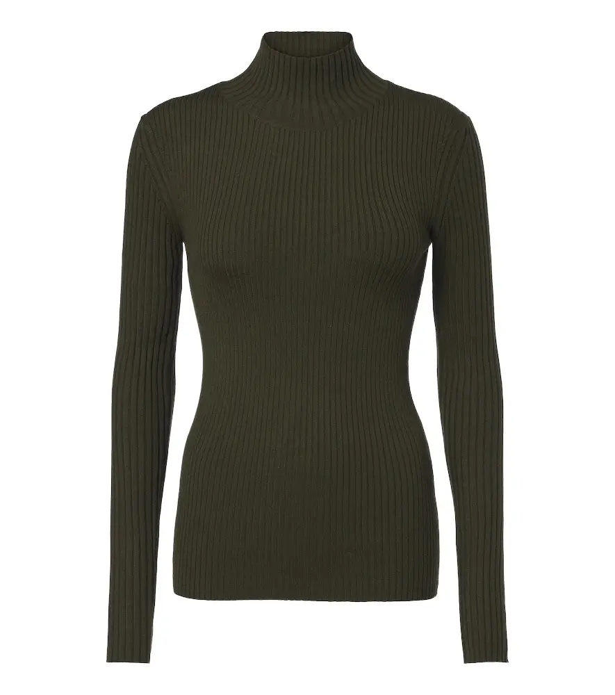 Victoria Beckham Ribbed-knit wool-blend sweater | Image 1 Victoria Beckham Ribbed-knit wool-blend sweater | Image 1