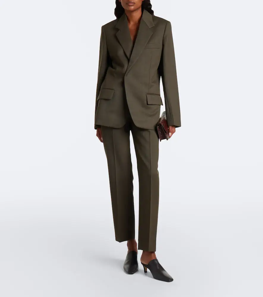 Victoria Beckham Virgin wool twill straight pants | Thumbnail 6 Victoria Beckham Virgin wool twill straight pants | Thumbnail 6