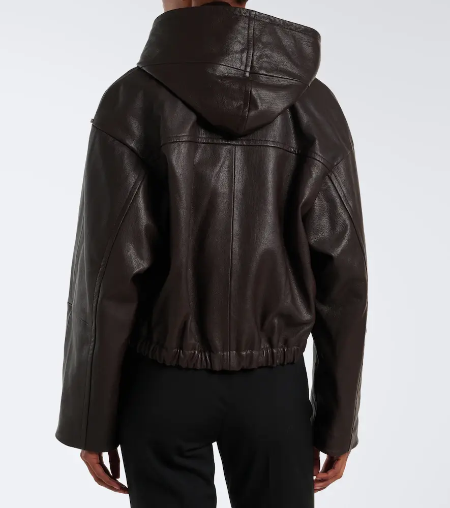 Sportmax Hooded leather jacket | Thumbnail 6 Sportmax Hooded leather jacket | Thumbnail 6