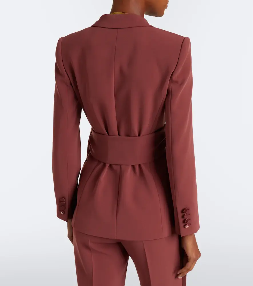 Max Mara Elegante satin-trimmed wrap blazer | Thumbnail 2