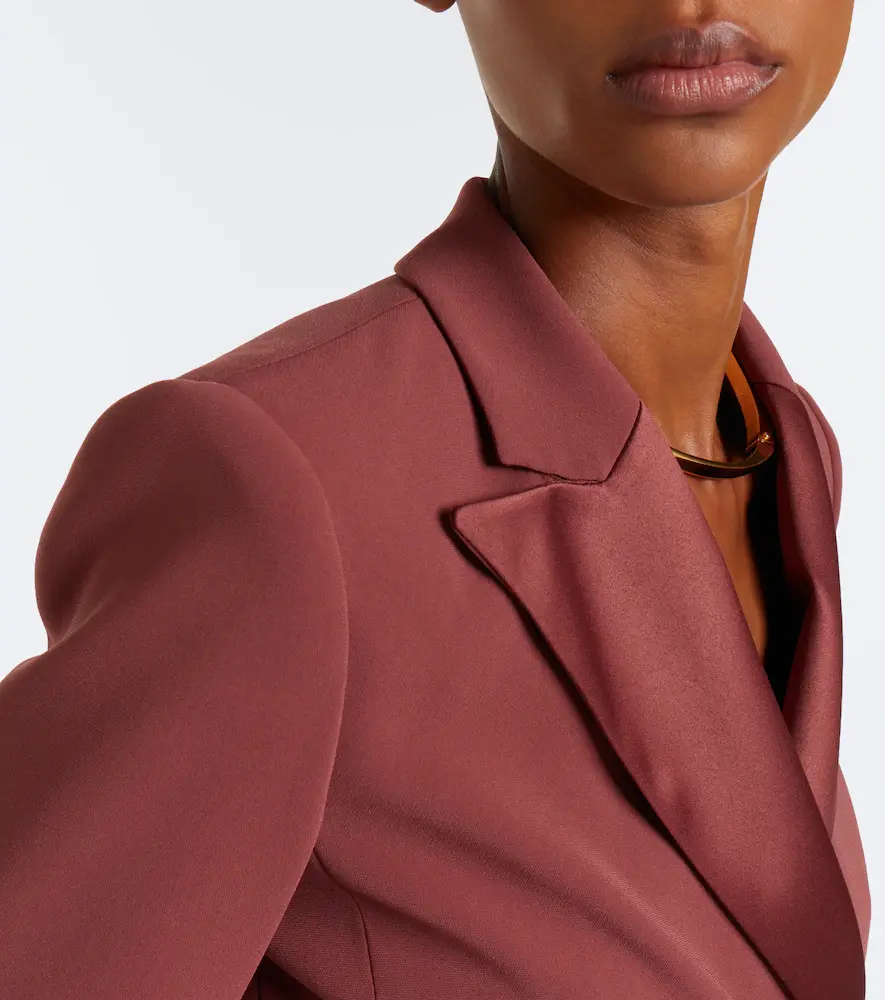 Max Mara Elegante satin-trimmed wrap blazer | Thumbnail 3