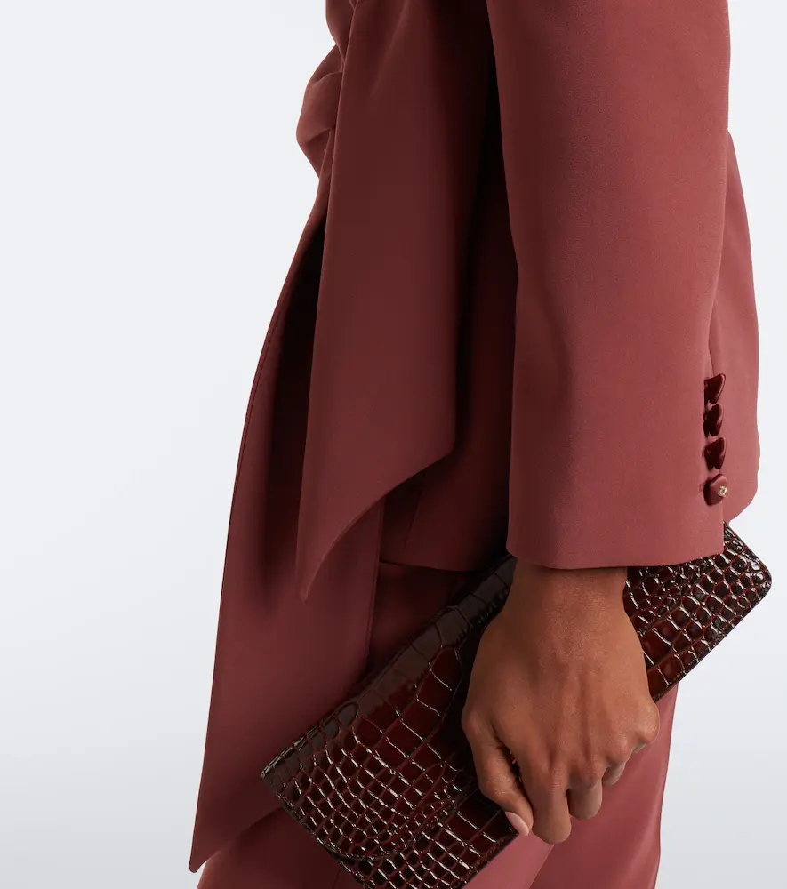 Max Mara Elegante satin-trimmed wrap blazer | Thumbnail 4