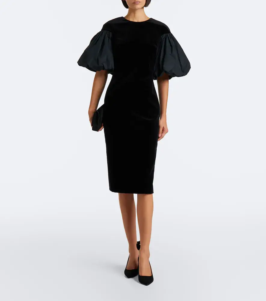 Max Mara Cotton velvet midi dress | Thumbnail 4