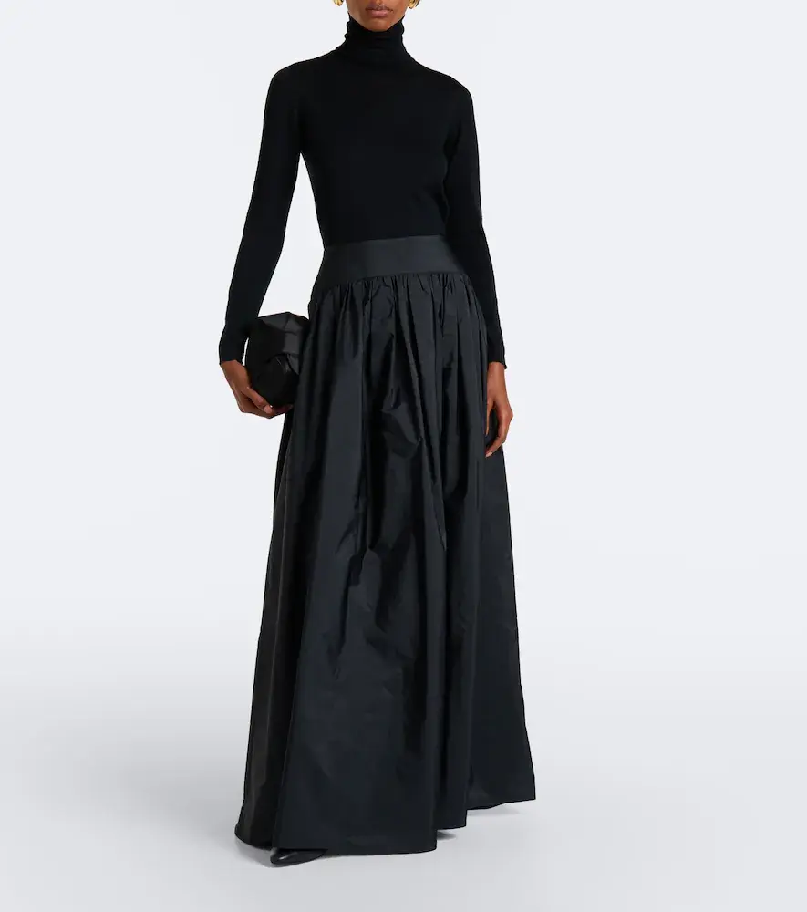 Max Mara Gathered taffeta maxi skirt | Thumbnail 6 Max Mara Gathered taffeta maxi skirt | Thumbnail 6